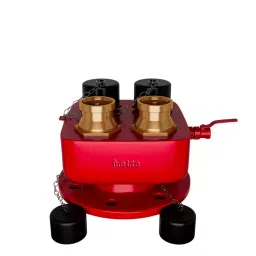 FIRE LITE Fire Brigade Inlet/Outlet 4 Way Stainless Steel Red, FH11-10
