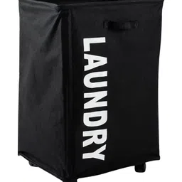 HOKIPO Black & White Printed Laundry Bag 61L-image-78