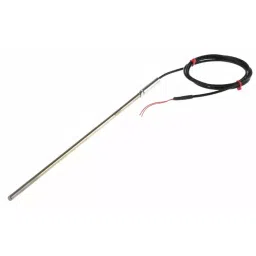 RS PRO PT100 RTD Sensor 6 mm Dia 250 mm Long 4 Wire Probe Class B +500°C Max, 3971343-15