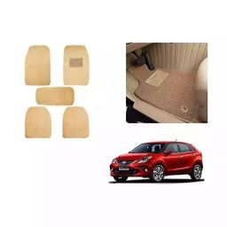Auto Pearl Heavy Duty Anti Slip Noodle Nomad Style Car Floor Mats Set of 5 Beige for Glanza-image-103
