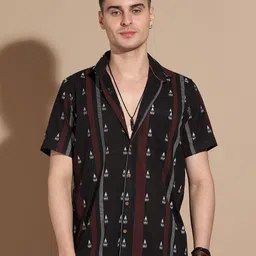 Anouk Men Smart Floral Opaque Printed Casual Shirt-image-60