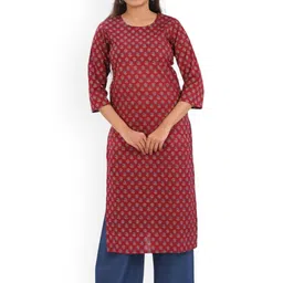 30 Looks Women Floral Printed Regular Pure Cotton Kurta with Palazzos-image-14