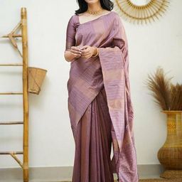 bigben textile Woven Design Silk Blend Banarasi Saree-image-59