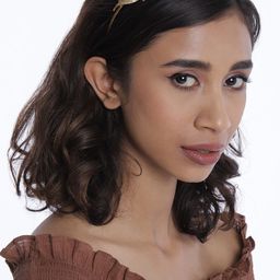 AccessHer Gold-Toned Embellished Hairband-27