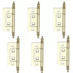 Screw Tight S171601EB-6 2 inch Iron Brass Plated Finial Hinge (Pack of 6)-image-87