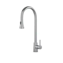 Hekken Sink Cock With Shower Pull Down Italio Series Chrome Finish Stainless Steel Deck Mount, hék-Italio-7005SP-image-49