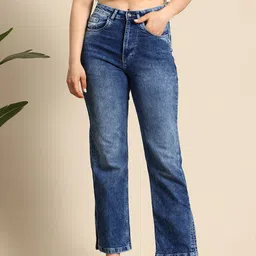Mast & Harbour Women Mid-Rise Straight Fit Jeans-picture-20