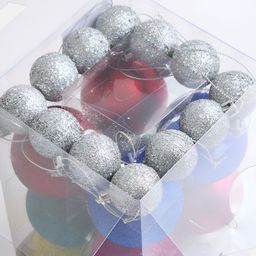 Marks & Spencer 24 -Pcs Silver & Blue Christmas Ball Festive Decor-21