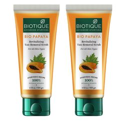 Biotique Set of 2 Bio Papaya Tan Removal Brightening & Revitalizing Face Scrub - 100g each-17