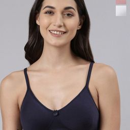 Dollar Missy Pack of 3 Women Wire-Free Basic Support Bra DTS-2151-NV-WH-ORS-PO3-image-84