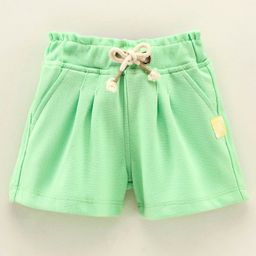 Little Kangaroos Solid Color Shorts - Green-picture-24