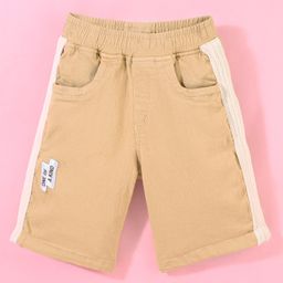 Little Kangaroos Above Knee Length Shorts One of a Kind Patch - Brown-image-33