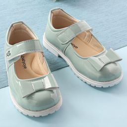 Babyoye Solid Casual Bellies with Velcro Closure - Pista Green-image-34