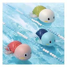 ARCADE TOYS Swimming Turtle Wind Up Water Floating Bath Toy Pack of 4 - Multicolour-19
