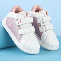Babyoye Slip On Casual Shoes with Velcro Closure - White-image-104