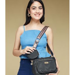 Fargo Black Women Sling Bag 2L Capacity-image-6