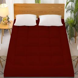 CHICERY Maroon Cotton Water Resistant Mattress Protector-image-76