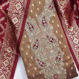 LeeliPeeri Designer Embroidered Unstitched Dress Material-picture-42