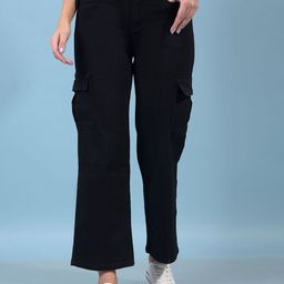 Crimsoune Club Women Wide Leg Mid-Rise Clean Stretchable Jeans-image-20