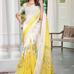 Moda Rapido Floral Printed Zari Saree With Blouse Piece-image-41