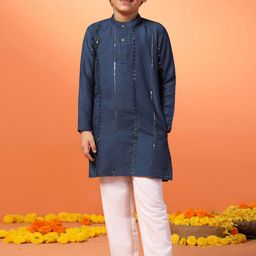 BAESD Boys Ethnic Motifs Embroidered Regular Kurta with Pyjamas-58