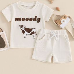 LULU & SKY Boys Embroidered Pure Cotton T-Shirt With Shorts-image-7