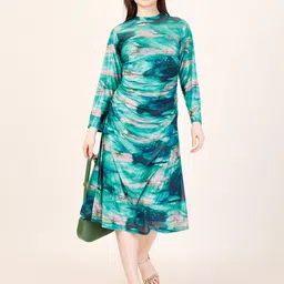 Murcia Printed Fit & Flare Midi Dress-image-60