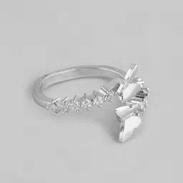 DressBerry Women Stone-Studded Butterfly-Shaped Finger Ring-26