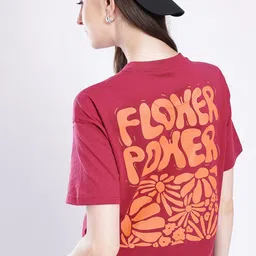 glitchez Fearless Fresh Oversized Typography Printed T-shirt-image-21