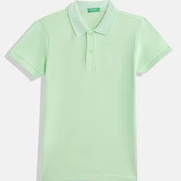 United Colors of Benetton Boys Pure Cotton Polo Collar T-shirt-image-93