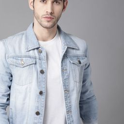 Roadster Men Blue Washed Denim Jacket-image-46