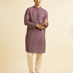 Manyavar Men Printed Thread Work Kurta-picture-42