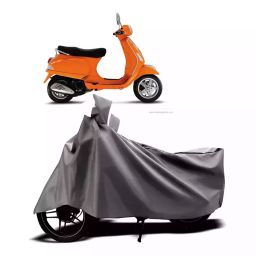 Auto Pearl Two Wheeler Cover with Bag for Vespa Vespa LX 125, Silver-image-8