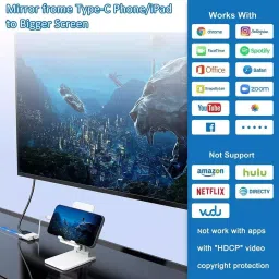 LOTA 3-in-1 USB-C to HDMI+USB+Power Adapter Silver & White 4K UHD Support, MST-1350-LT image 3