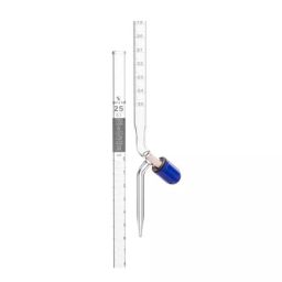 Supertek 25 ml Class A Burette with Screw Type PTFE Needle Valve and NABL Certificate, 72.103.0025 image 1