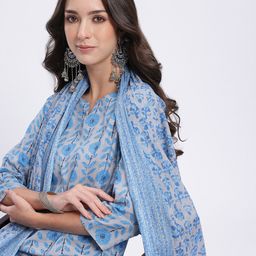 Anouk Ethnic Motifs Printed Kurta with Trousers & With Dupatta-image-58