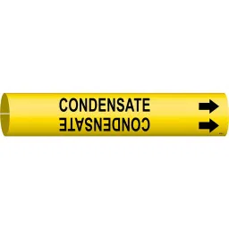 BRADY Pipe Marker Condensate Yellow & Black for 1-1/2 to 2-3/8 inch Outer Diameter Pipe, 6GT32-image-41
