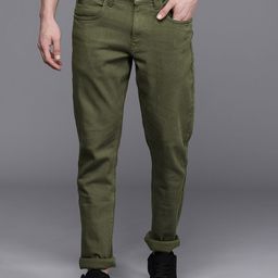 WROGN Men Green Slim Fit Stretchable Jeans-image-5
