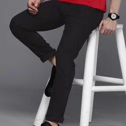 Louis Philippe Jeans Men Dark Blue Slim Fit Low-Rise Stretchable Jeans-image-36