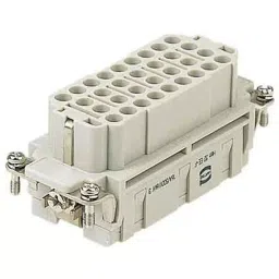 Harting Heavy Duty Connector Inserts / Modules RECTANGULAR HAN INSERT, SOCKET, 32WAY CRIMP, 09320323101-15