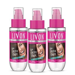 Livon Set of 3 Hair Serum for Frizz-free Smooth Hair With Argan Oil & Vitamin E- 50ml Each image 1