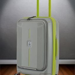 Nasher Miles Alexandria Polypropylene Cabin Grey Green Trolley Bag - 20 Inch (55 cm)-48