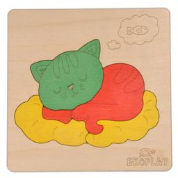Ekoplay Cat On a Mat Wooden Board Puzzle Multicolour - 4 Pieces-image-32