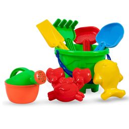 Mingkids Beach Toys Set For Kids Indian Made 8 Pieces Bucket Animal Mould Shovel Spade Tool Kit Beach Art Learning Outdoor Sand  Birthday Gift Multicolor-image-28