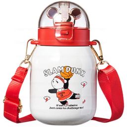 FunBlast Insulated Water Bottle with Straw and Adjustable Strap White - 500 ml-image-97
