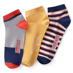Pine Kids Spandex Ankle Length Stripes Design Socks Pack of 3 - Multicolour-image-41