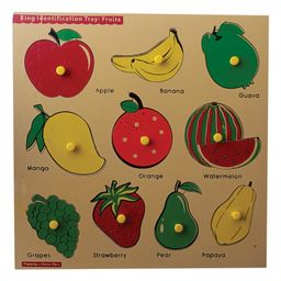 KIDS LOGIC King Size Identification Tray -Fruits - Multicolor-image-0