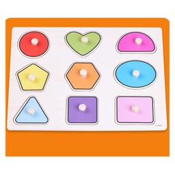 Baybee Wooden 3D Shapes And Color Puzzles for Kids Multicolour - 9 Pieces-image-29