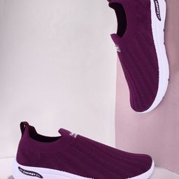 CHamps SHOES Knitted Casual Shoes - Dark Purple-image-84