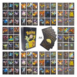 OPINA Pokemon Cards 55 Pcs Waterproof Black Card & 55 Playing Cards  (Black, Design May Vary)-12